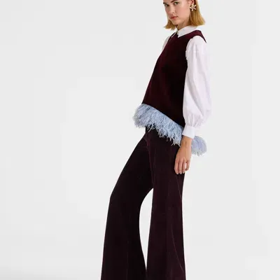 La Doublej The Flare Pants In Solid Purple