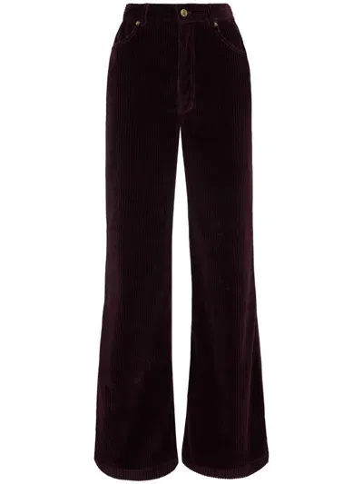 La Doublej The Flare Pants Trousers In Violett