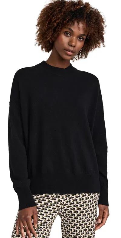 La Ligne Lightweight Solid Marin Sweater Black