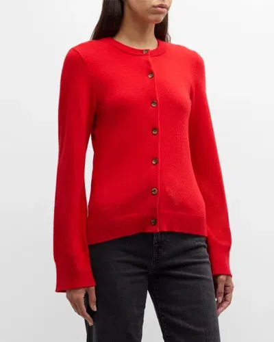 La Ligne Mateo Cashmere Cardigan In Red