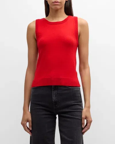 La Ligne Mateo Cashmere Tank Top In Red