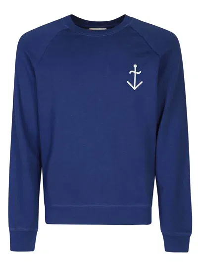 La Paz Logo Organic Cotton Sweatshirt In Blue