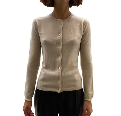 La Rose Cardigan Cashmere Cappuccino In Multicolor