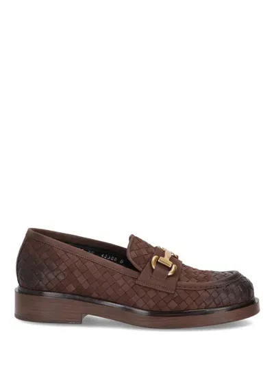 La Rose Seline - Mocasen - Trenzado 10mm -velvet In Brown