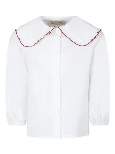 La Stupenderia Kids' White Shirt For Girl