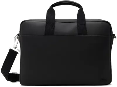 Lacoste Canvas Laptop Bag In Black