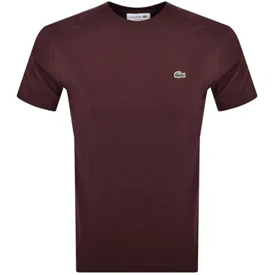 Lacoste Crew Neck T Shirt Burgundy