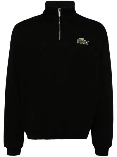 Lacoste High Collar Sweatshirt In Black