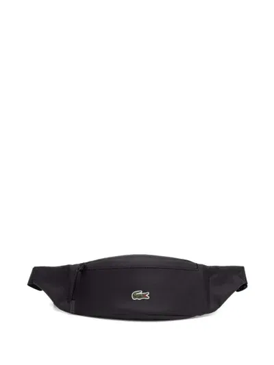 Lacoste Logo-appliquéd Belt Bag In Black