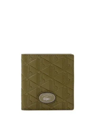 Lacoste Logo Plaque Card Holder In Green