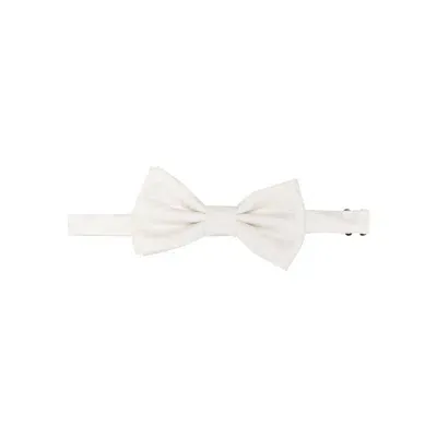 Lady Anne Patterned-jacquard Bow Tie In White