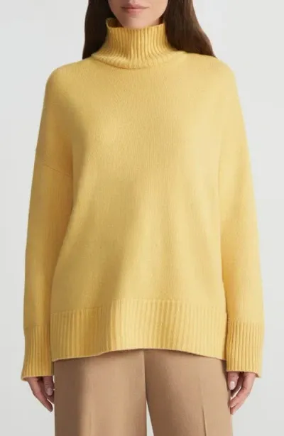 Lafayette 148 New York Mélange Cashmere Sweater In Canary Yellow