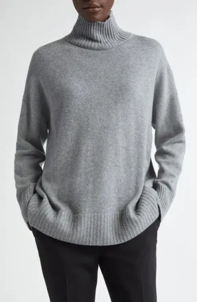 Lafayette 148 New York Mélange Cashmere Sweater In Nickel Melange