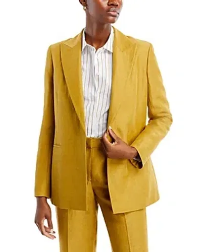 Lafayette 148 Peak Lapel Blazer In Desert Grass