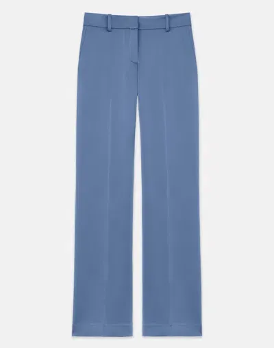 Lafayette 148 Plus-size Satin Sullivan Pant In Blue