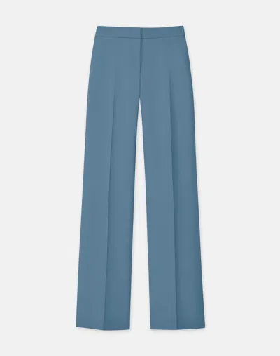 Lafayette 148 Plus-size Woolsilk Crepe Gates Pant In Blue