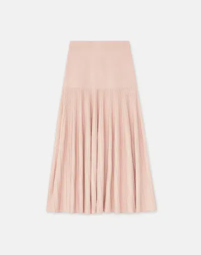 Lafayette 148 Responsible Matte Crepe Ottoman Stitch Skirt In Bluff Pink