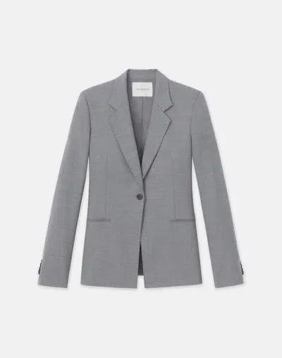 Lafayette 148 Responsible Stretch Wool Single Button Blazer In Grey