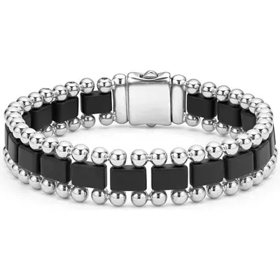 Lagos Anthem Ceramic Link Bracelet In Black