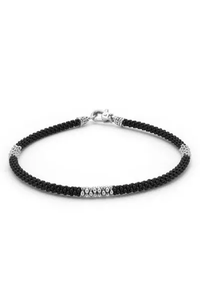 Lagos Black Caviar Three-station Bracelet