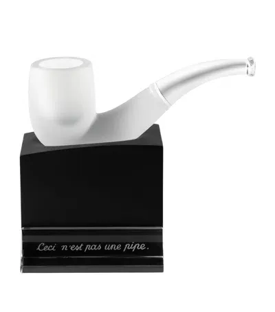 Lalique X René Magritte Pipe Sculpture In Black