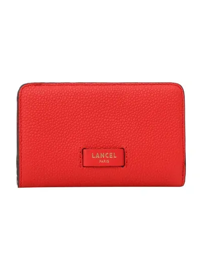 Lancel Compact Wallet In Red