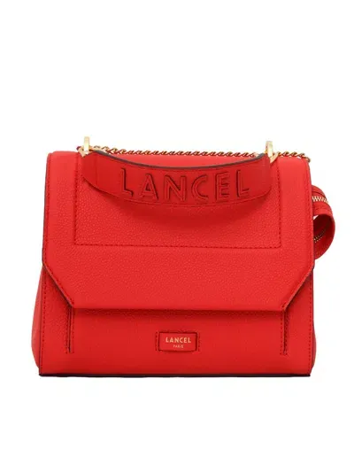 Lancel Hand Held Bag. In Red