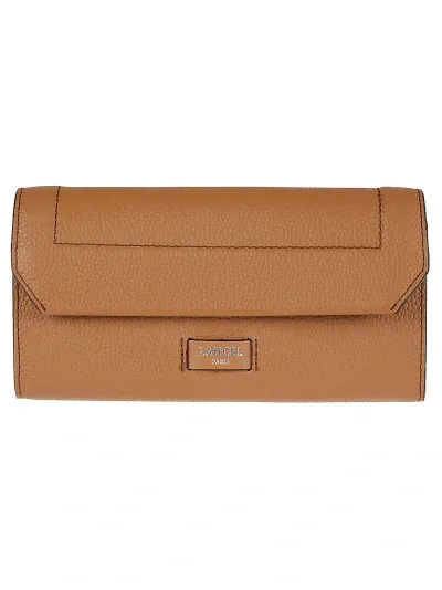 Lancel Ninon De Slim Flap Wallet In Brown