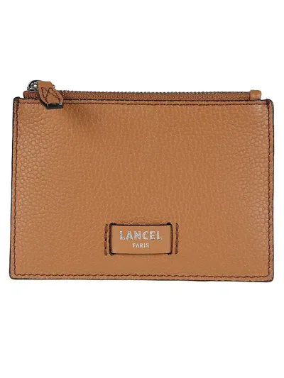 Lancel Ninon De Large Zip Credit Card Holder In Brown