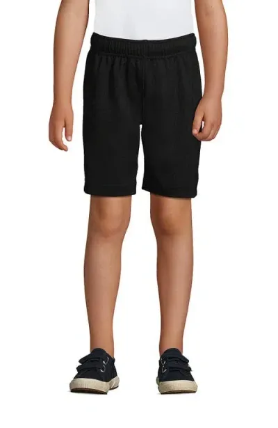 Lands' End Kids'  School Uniform Boys Mesh Gym Shorts In Black