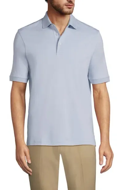 Lands' End School Uniform Young  Short Sleeve Mesh Polo Shirt In Blue