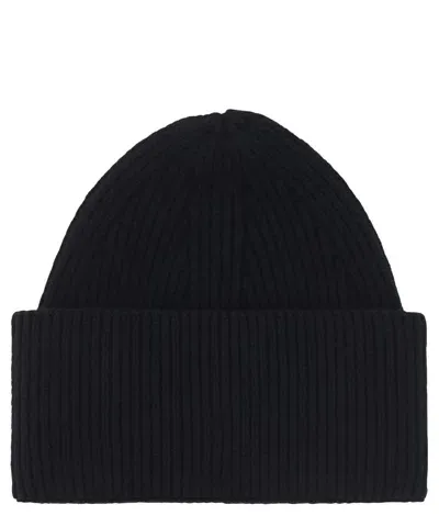 Laneus Ribbed Beanie In Black