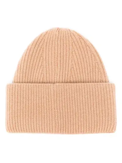 Laneus Ribbed Beanie In Brown