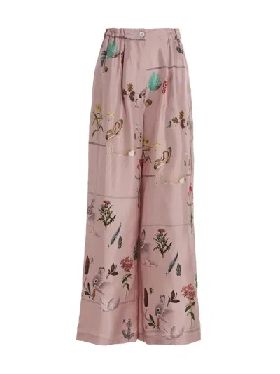 Lanvin Pink Botanical Pants