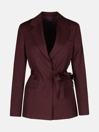 Lanvin Burgundy Wool Blazer In Bordeaux