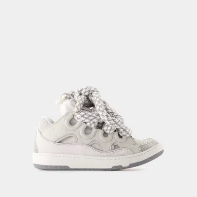 Lanvin Curb Sneakers In White