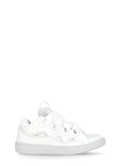 Lanvin Curb Sneakers In White