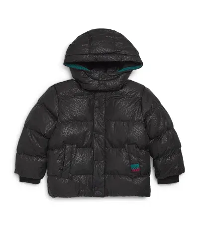 Lanvin Enfant Kids' Curb-detail Puffer Jacket In Black