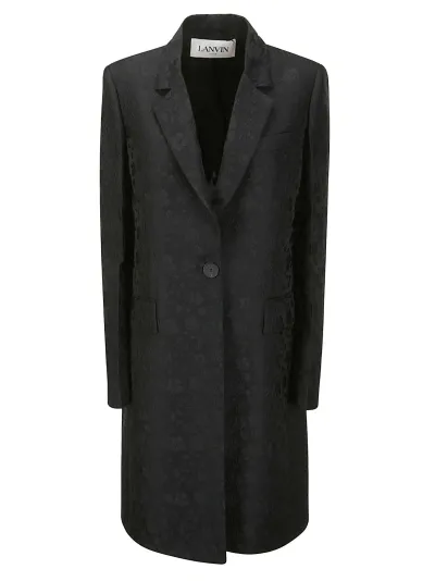 Lanvin Evening Cape Coat In Black