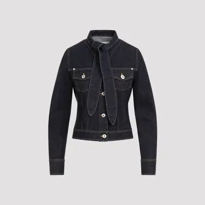 Lanvin Navy Blue Lavallire Collar Jacket