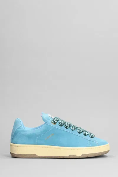 Lanvin Curb Lite Suede Sneakers In Blue