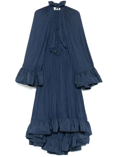 Lanvin Ruffled Maxi Dress In Blue