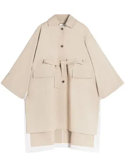 Lanvin Spread-collar Coat In Beige