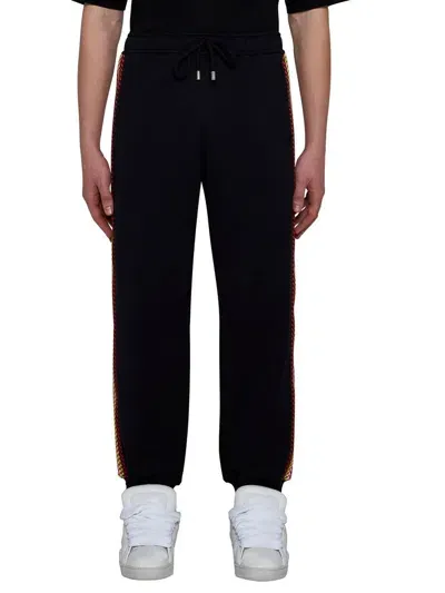 Lanvin Elasticated Drawstring Waistband Trousers In Black