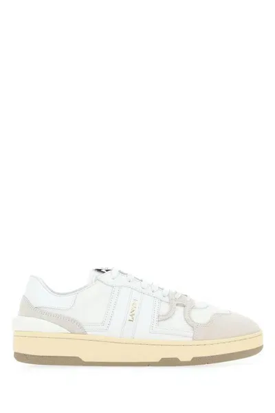 Lanvin White Leather Blend Sneakers