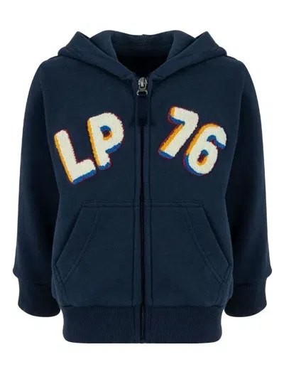 Lapin House Babies' Logo-embroidered Cotton Jacket In Blue