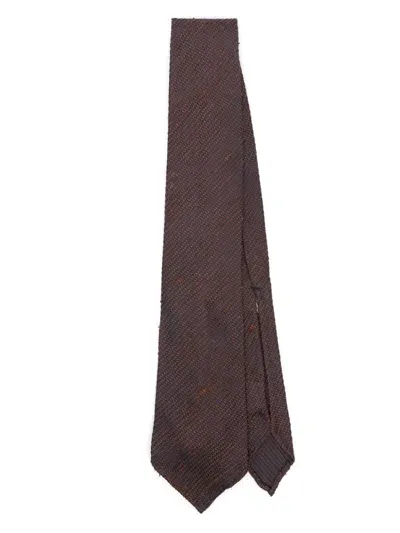 Lardini Bouclé Tie In Brown