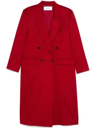 Lardini Cashmere Coat In Red