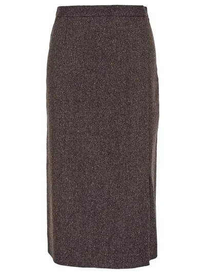 Lardini Classic Skirt In Brown