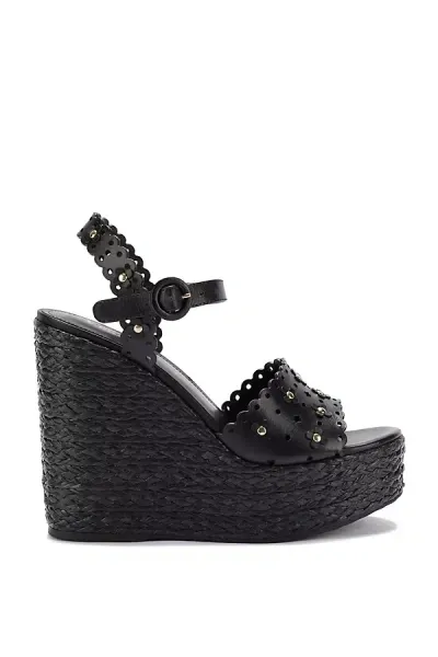 Larroude Jasmine Wedge In Black